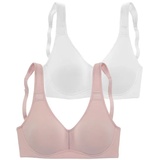 PETITE FLEUR T-Shirt-BH Damen rose + weiß Gr.105C