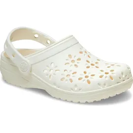Crocs Classic Floral Cut Out Clog Beige 41