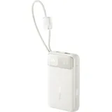Baseus Externer Akku Baseus EnerFill FC11 mit digitalem Display, 20000 mAh, 22,5 W, mit integriertem USB-C- und Lightning-Kabel, Beige - Beige