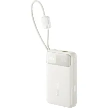 Baseus Externer Akku Baseus EnerFill FC11 mit digitalem Display, 20000 mAh, 22,5 W, mit integriertem USB-C- und Lightning-Kabel, Beige - Beige