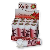 Xylit Kaugummi Cranberry - ohne Titandioxid, Inhalt 30 Stk, 12 Packungen