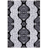 Vintage-Teppich Eleysa, Grau, Schwarz, Weiß, Textil, orientalisch, rechteckig, 120x170 cm, Teppiche & Böden, Teppiche, Vintage-Teppiche