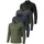 Normani 4er Set Herren Langarm Poloshirt Lyroe navy | anthrazit / grün / schwarz 4XL