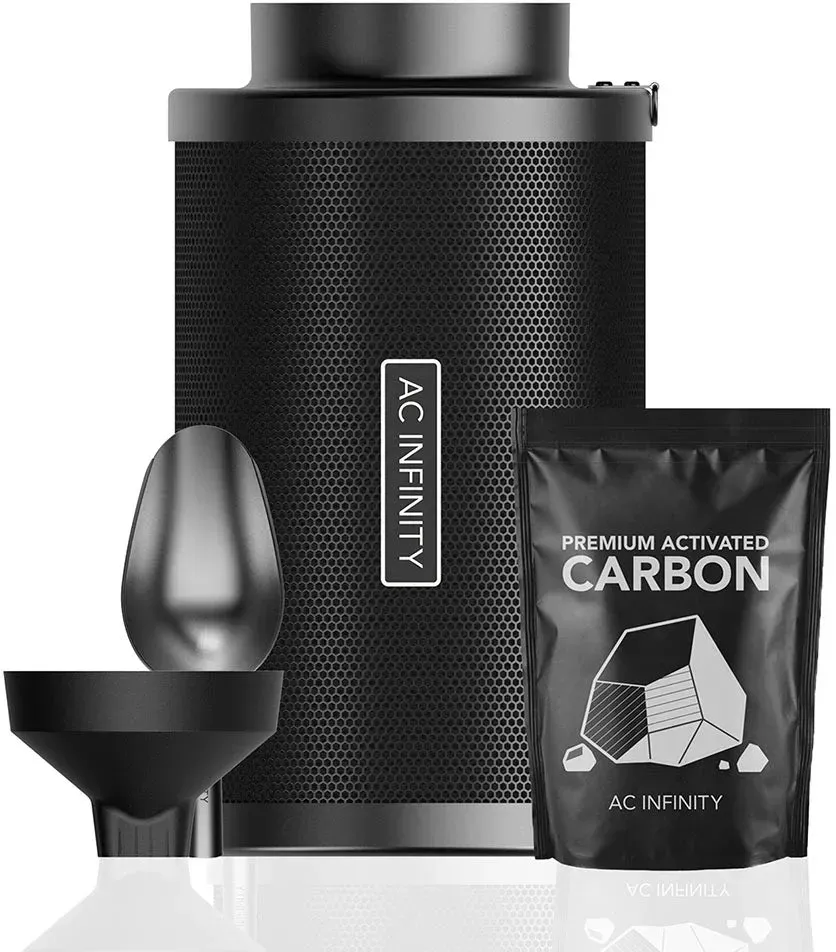 AC Infinity Nachfüllbares Aktivkohlefilter-Set, mit Aktivkohle-Nachfüllpackung, 150 mm