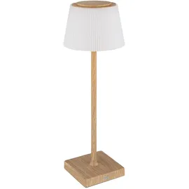 GLOBO Tischleuchte Holzoptik Braun