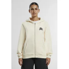 miss tee Sweatjacke MISS TEE "Miss Tee Romantic Dreamers Ladies Fluffy Zip Hoody", Damen, Gr. 5XL, sandweiß, 70% Baumwolle, 30% Polyester, Sweatjacken Sweatjacke
