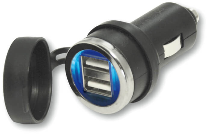 Doppel USB Stecker, blau