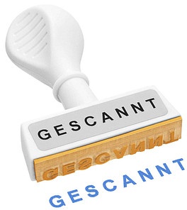 WEDO Textstempel "Gescannt"