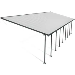 Palram - Canopia Aluminium Terrassenüberdachung Feria | Anthrazit | 385x1275x305 cm