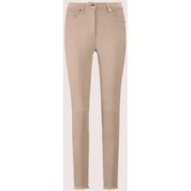 Madeleine Mid Waist Skinny-Hose mit Fransen in berber | Gr.: 42