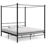 vidaXL Himmelbett Schwarz Metall 200x200 cm