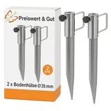 Preiswert & Gut Bodenhülse Ø 35 mm Silber