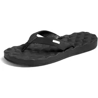 Reef Dreams Damen-Flip-Flop, Memoryschaum-Fußbett, Kunstleder, Satinfutter, Schwarz/Schwarz, 41 EU