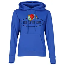 FRUIT OF THE LOOM Kapuzensweatshirt Vintage-Logo Blau 2XL