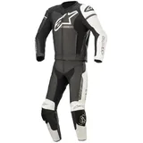 Alpinestars GP Force Phantom 2-Teiler Motorrad Lederkombi, schwarz-grau-weiss, Größe 48 für Männer