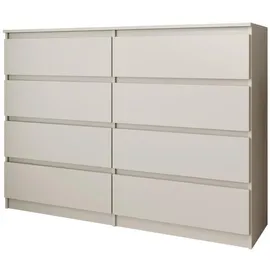 beautysofa Kommode Kaschmir, Holzwerkstoff, 8 Schubladen 120x97x40 cm, Wohnzimmer, Kommoden - Sideboards, Kommoden