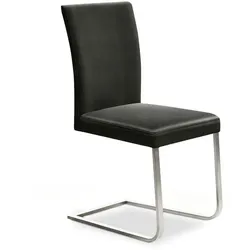 Komfort & Wohnen Freischwinger Game 6192-1A Leder Schwarz