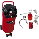 Einhell Kompressor TH-AC 240/50/10 OF (1500 W, 240 l/min Ansaugl) + Druckluft Set, 5-teilig passend für Kompressoren