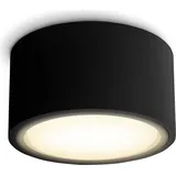 SSC-LUXon CELI-X LED Deckenleuchte matt schwarz - flach rund - inkl. tauschbarem LED GX53 5W warmweiß