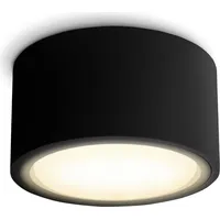 SSC-LUXon CELI-X LED Deckenleuchte matt schwarz - flach rund - inkl. tauschbarem LED GX53 5W warmweiß