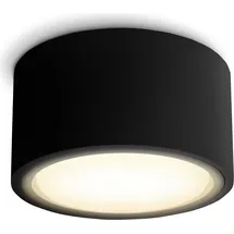 SSC-LUXon CELI-X LED Deckenleuchte matt schwarz - flach rund - inkl. tauschbarem LED GX53 5W warmweiß