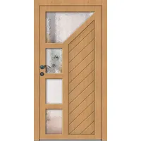 Standardmaß Holz Nebeneingangstür nach Maß "RUTH" imprägniert beidseitig innen öffnend DIN rechts