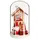 Atmosphera Créateur d'intérieur Weihnachtsdorf Glaskuppel mit Weihnachtshaus aus Holz 12 cm