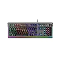 Hyrican Striker ST-MK91 Mechanische Gaming Tastatur, kabelgebunden, USB, QWERTZ, RGB-Beleuchtung, schwarz