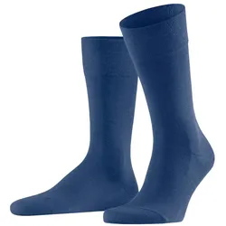 FALKE Herren Socken - Sensitiv Berlin, Kurzstrumpf, Komfortbund, Uni Blau 43-46