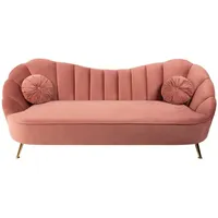 riess-ambiente 3-Sitzer ARIELLE 220cm FARBWAHL, mit Samt-Bezug rosa 220 cm x 92 cm x 94 cm