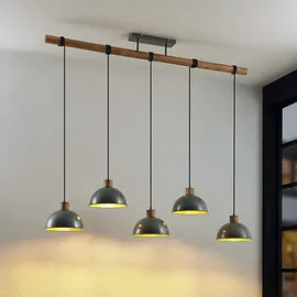 LINDBY Durbis 5-flg. 25 W 149 cm Holz grau