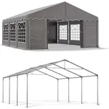 Partyzelt 3x6 PE Pavillon Festzelt Gartenzelt Bierzelt Wasserdicht 6x3 grau PE S