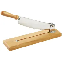 Louis Tellier N7013 Brotschneider mit Holzplatte, Klinge: 25 cm,