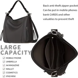 KMISSO 30627 Shopper Veganes Leder Black