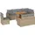 vidaXL Garten-Lounge-Set 9-tlg. beige