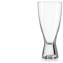 Crystalex Longdrinkglas Samba Longdrinks 350 ml 6er Set, Kristallglas, Kristallglas, Bohemia, schwere Fuß aus Kristallglas weiß