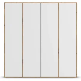Rauch Drehtürenschrank Nabila 187 x 194 x 53 cm Weiß/Eiche Artisan