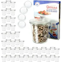 Mambocat 48er Set Weck Sturzgläser 290ml hoch, 1/5L Gläser
