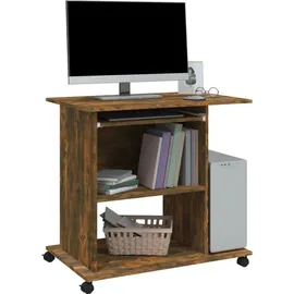 vidaXL Schreibtisch Räuchereiche 80x50x75 cm Holzwerkstoff