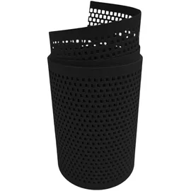 zaun|zu® Doppelstabmattenzaun 255 x 0 cm Schwarz/Metall