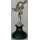 Casa Padrino Luxus Briefbeschwerer Skulptur Frau mit Flügeln Silber / Grün 7 x 8 x H. 16 cm - Elegante Bronze Figur mit Marmorsockel - Schreibtisch Deko - Luxus Deko - Deko Accessoires