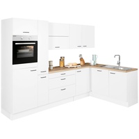 OPTIFIT Winkelküche »Elga«, Premium-Küche mit Soft-Close-Funktion, Stellbreite 265 x 175 cm weiß