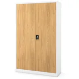 Jan Nowak Aktenschrank Metall Büroschrank abschließbar 115 cm JAN II 5 Böden Stahl (0,6 mm Wandmontage möglich PZH-zertifiziert 11 Farben) Aktenschrank Metall abschließbar 115 cm JAN II 5 Böden Stahl goldfarben