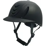 Sharplace Reithelm Schutz für Kinder, Kinderhelm, Reitkappe verstellbar für Mädchen & Jungen, belüfteter Reithelm zum Reiten, Radfahren, Skifahren, 47-50cm, Voll Schwarz