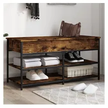 vidaXL Schuhbank 100 x 49 x 39 cm braun / Räuchereiche