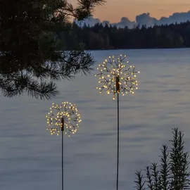 Star Trading LED-Solar-"Firework", schwarz, Edelstahl