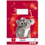 Herlitz Schulhefte Koala x.book Lineatur 7 kariert A4 ohne Rand, 16 Blatt, 1 St.