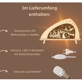 Weigla LED Dekoleuchte Weihnachten in Seiffen beige