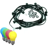 satisfire Illu-Partylichterkette LED 30 m Schwarz