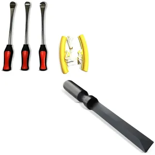 ConStands Motorradheber Set: Reifen Montiereisen und Felgenschoner Set + Klebegewicht Entferne